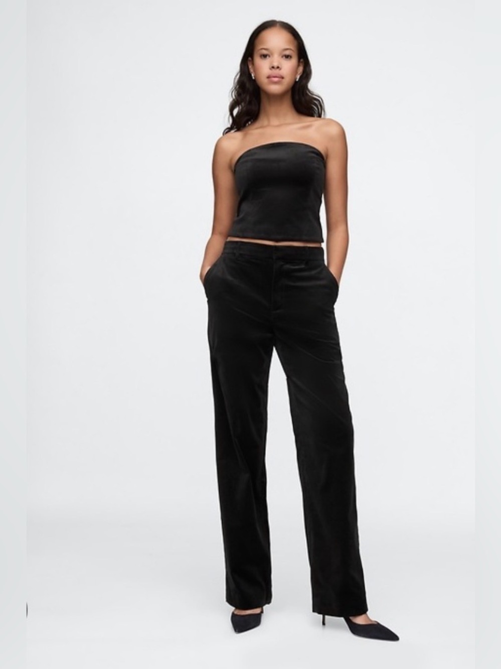 GAP Black Velvet Pants